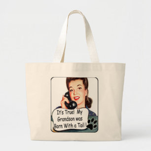 Mother's Day Present- for Dog GrandMoms Large Tote Bag