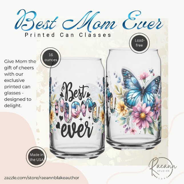Mother's Day Printed Can Glasses (Creator Uploaded)