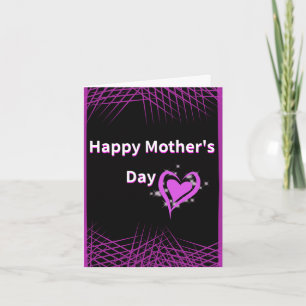 Mother's Day Purple and Black Card