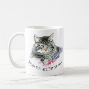 Mother's Day Purrr-fect Mum Cat Quote Coffee Mug