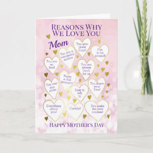 Mother's Day Reasons Why I Love You Card