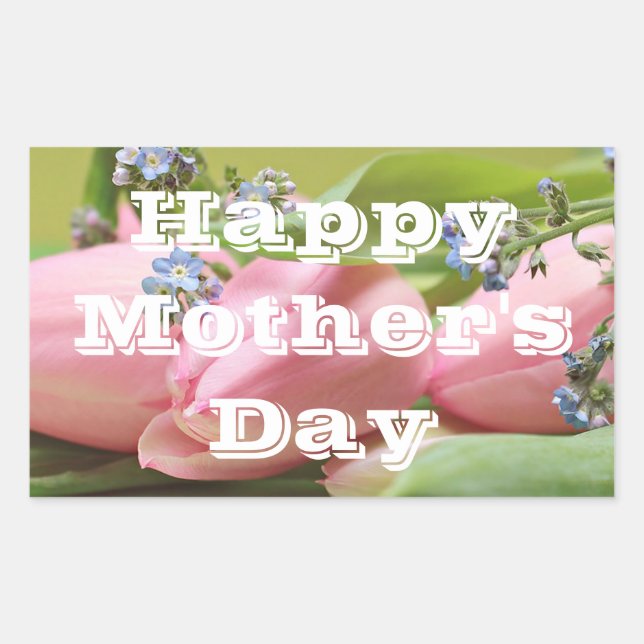 Mother's Day Rectangular Sticker (Front)