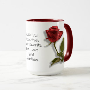 Mothers Day - Red Roses - Floral Photography Mug
