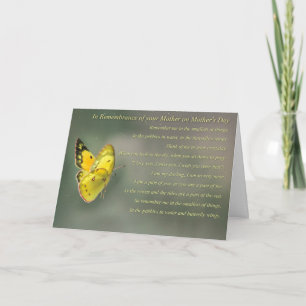 Mother's Day Remembrance Spiritual with Butterfly Card