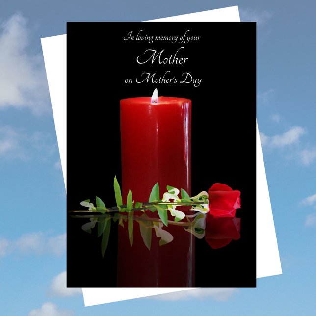 Mother's Day Remembrance Sympathy Memorial Candle Card (Creator Uploaded)