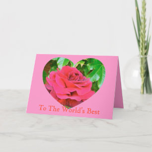 Mother's Day Rose heart Card