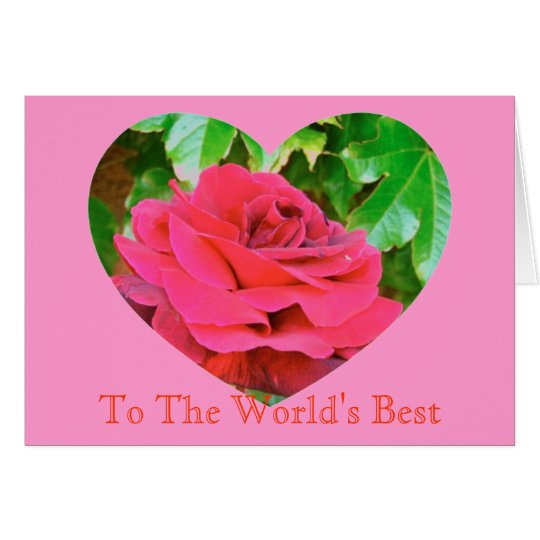Mother's Day Rose heart Card