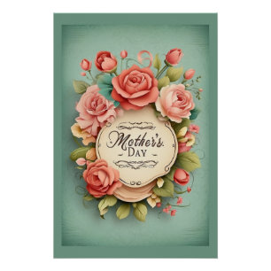 Mother's Day Roses Design Poster
