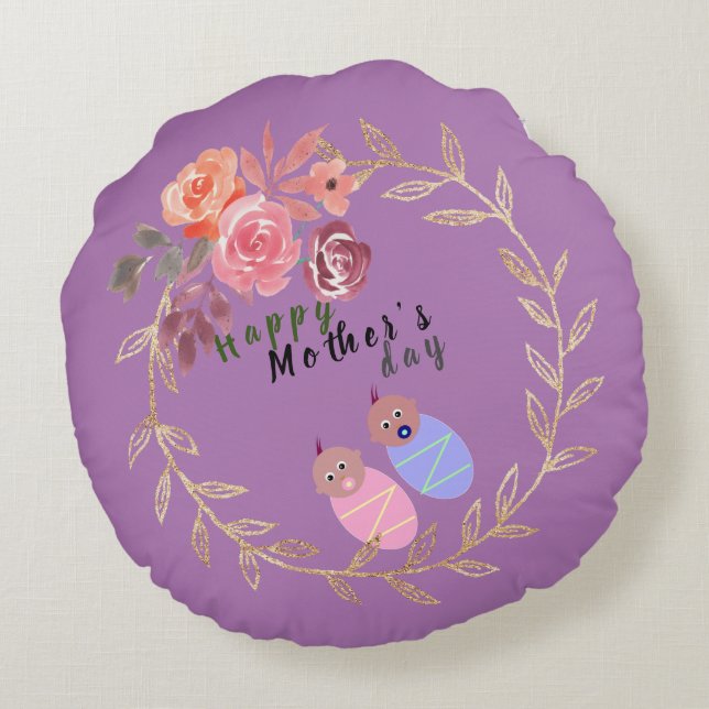 Mother's day round cushion (Back)