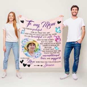 Mother's Day Saying And Quote From Daughter To Mum Fleece Blanket