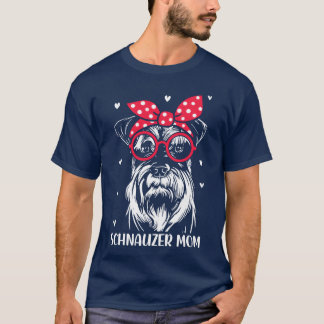 Mothers day schnauzer mum girl T-Shirt