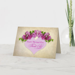 MOTHER'S DAY - SECRET PAL - Elegant W/Lilacs/Heart Card