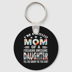 Mothers Day Shirt For Mum From Daughter Key Ring
