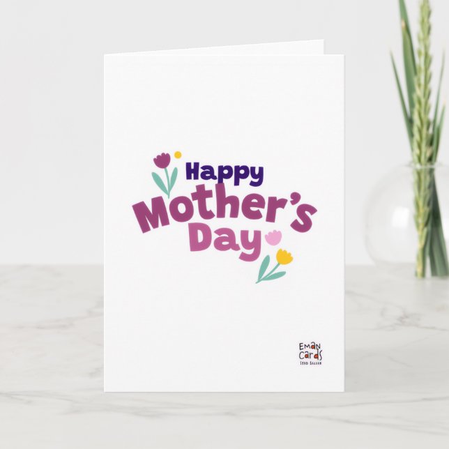 Mother's Day - Simple Colourful Card (Front)