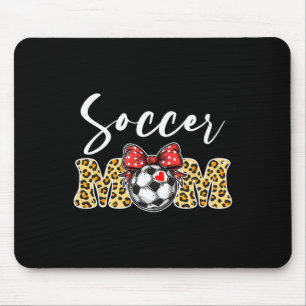 Mothers Day Soccer Mum Leopard Print From Kids Boy Mouse Pad