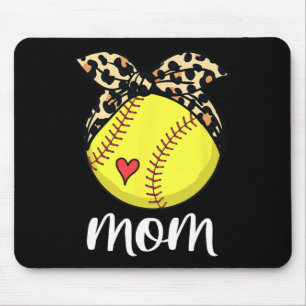 Mother's Day Softball Mum Softball Mothers Day Mam Mouse Pad
