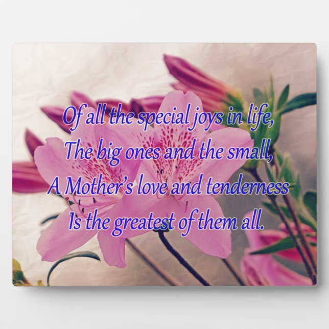 Mothers Day-Special Joy Plaque (Front)