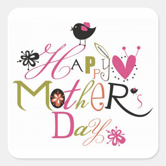 Mother's Day Square Sticker (Front)