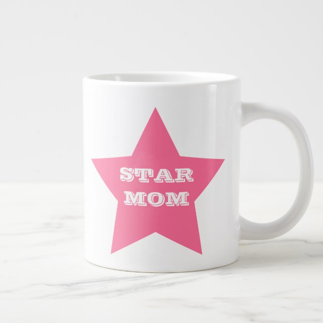 Mother's Day Star Mum | Pink Star Jumbo Mug (Right)