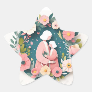 Mother's day star sticker