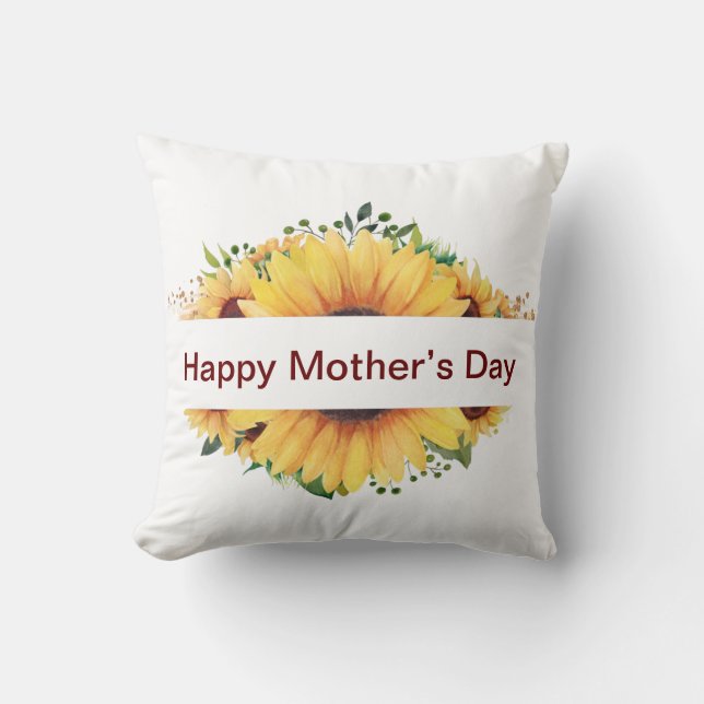 Mothers Day Sunflower  Cushion (Front)