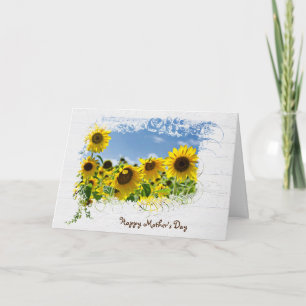 Mother's Day Sunflower Field Card