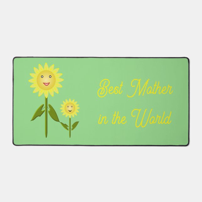 Mothers Day Sunflowers Custom Desk Mat (Front)
