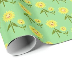 Mothers Day Sunflowers Patterned Wrapping Paper