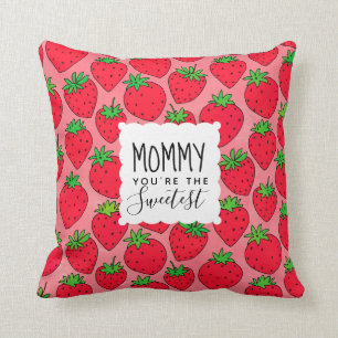 Mother's Day Sweetest Mum Strawberries Cushion