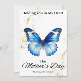 Mother's Day Sympathy Card - Blue Butterfly