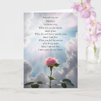 Mothers Day Sympathy in Remembrance Spiritual Card