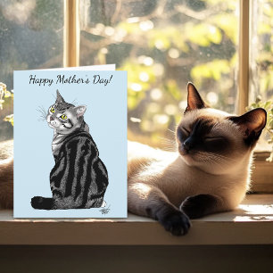 Mother's Day Tabby Cat Card