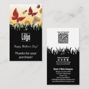 Mother's Day Thanks for Your Purchase  Business Card