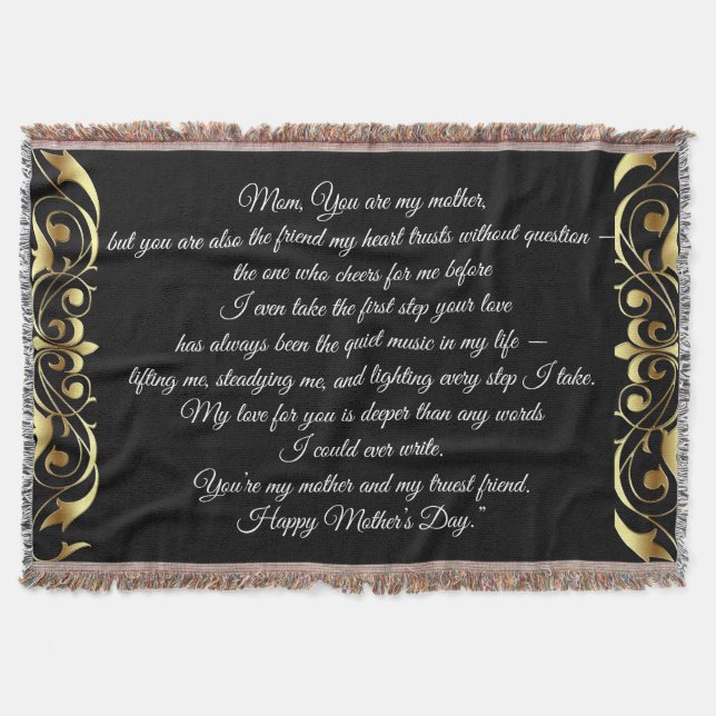 Mother's day throw blanket (Front)