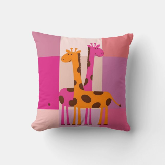Mother's Day Throw Pillow Giraffe (Front)