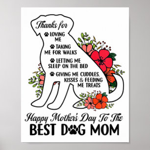 Mother's Day To The Best Dog Mum Mothers Day Dog L Poster