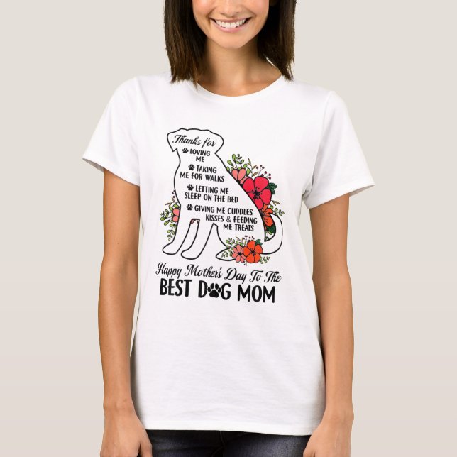 Mother's Day To The Best Dog Mum Mothers Day Dog L T-Shirt (Front)