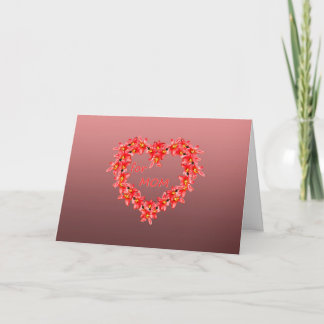 Mother's Day - Tulip Heart for MOM - Rose |  Thank You Card