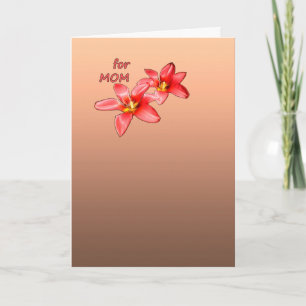 Mother's Day - Tulips For Mum - Illustration Holiday Card