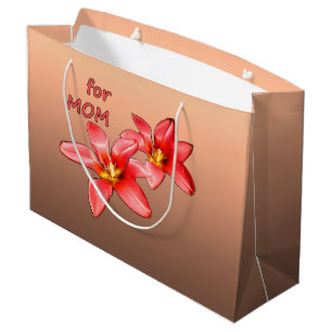 Mother's Day - Tulips For Mum - Illustration    Large Gift Bag