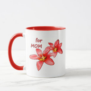 Mother's Day - Tulips For Mum - Illustration Mug