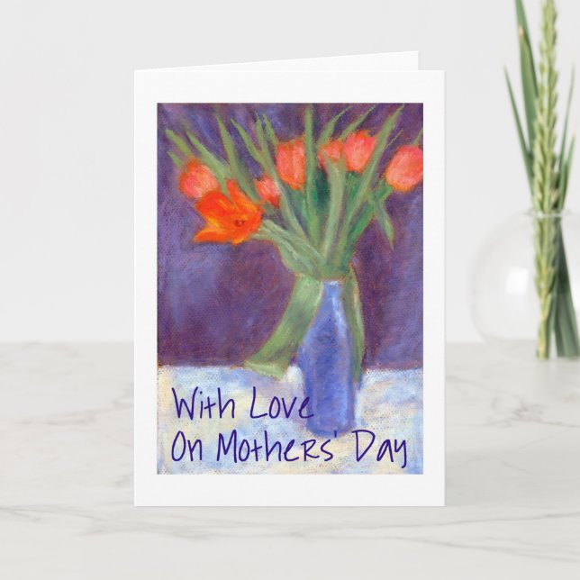 Mother's Day Tulips Greeting Card (Front)