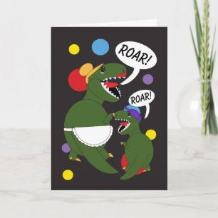 Mothers Day Tyrannosaurus Rex Dinosaur Personalise Card
