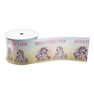 Mother's Day Unicorn-Themed Party Satin Ribbon