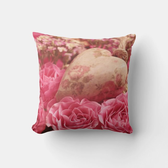 Mother's Day Valentine's Roses Cushion (Front)