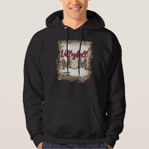 Mother's Day Volleyball Mum Leopard Sport Ball Mo Hoodie