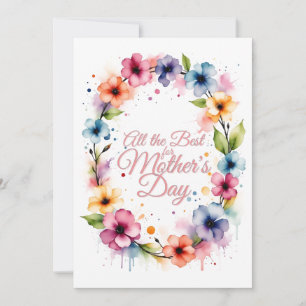 Mother's Day Watercolor Floral Wreath