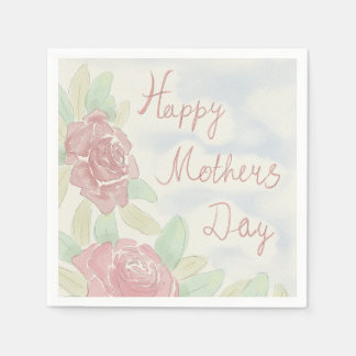 Mother's day watercolor napkin