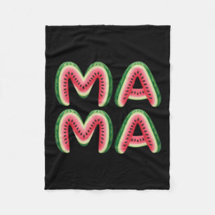 Mothers Day Watermelon Funny Summer Fruit Fleece Blanket