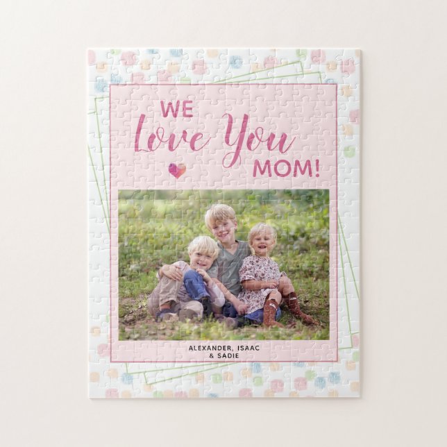 Mother's Day We Love You Mom Photo Jigsaw Puzzle (Vertical)